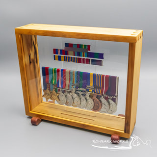 Medal display case - Ironbark Works