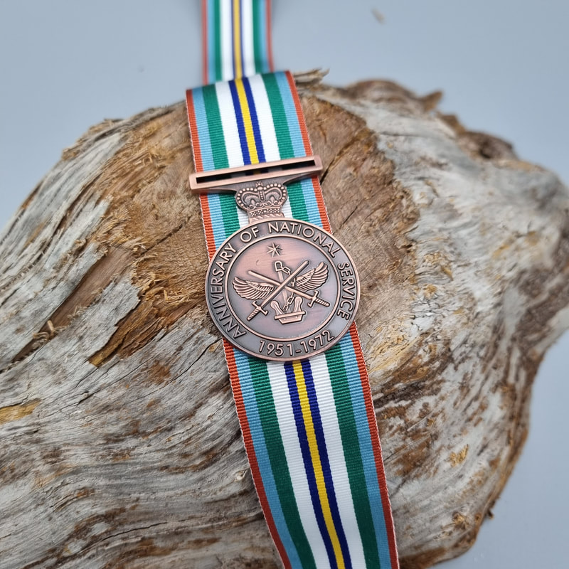 Replica Anniversary of National Service 1951-1972 Medal - obverse - Ironbark Works