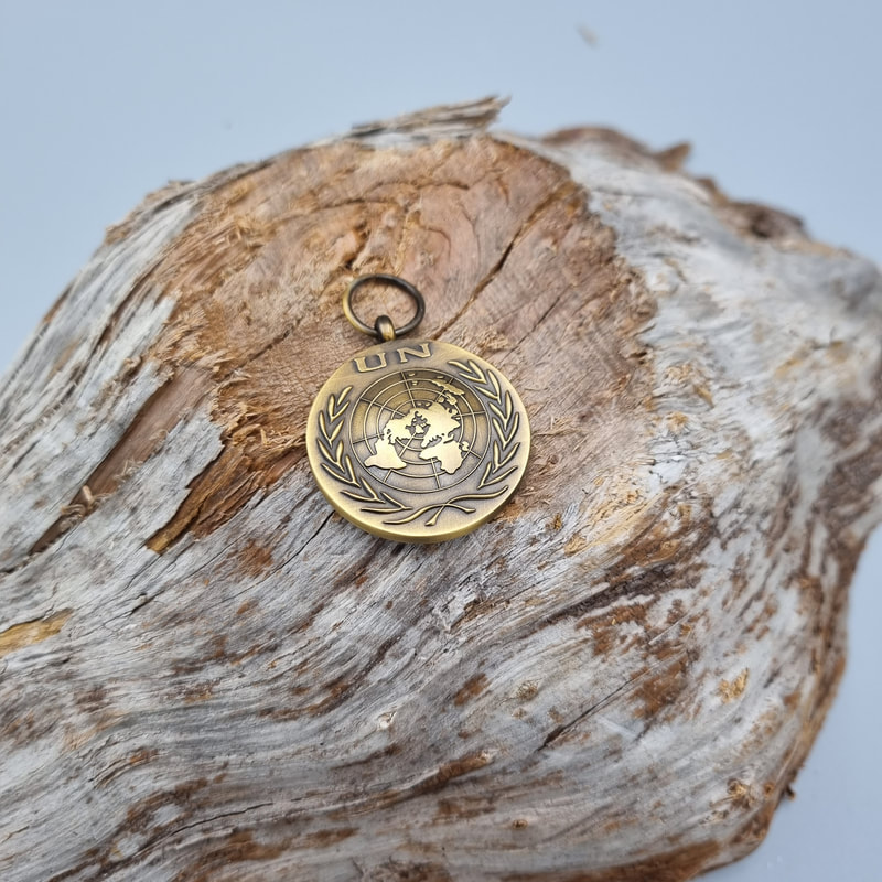 Replica United Nations Medal - obverse - Ironbark Works